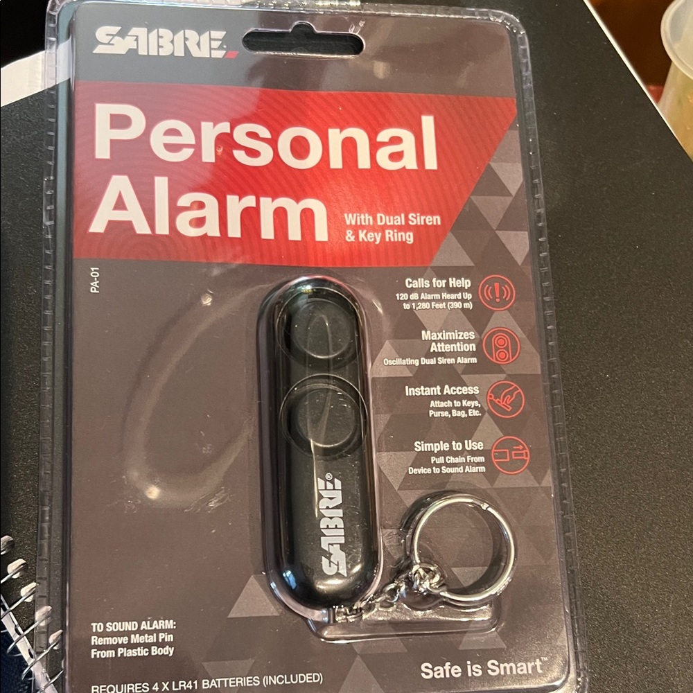 SABRE Personal Alarm with Key Ring
